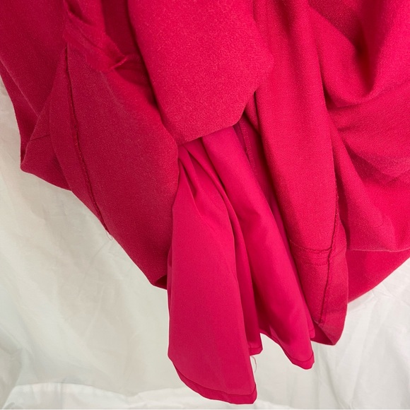 Banana Republic NWT Pink Dress Shortsleeved Pockets Linen Poly Rayon Sz.10-Tall - Picture 9 of 10